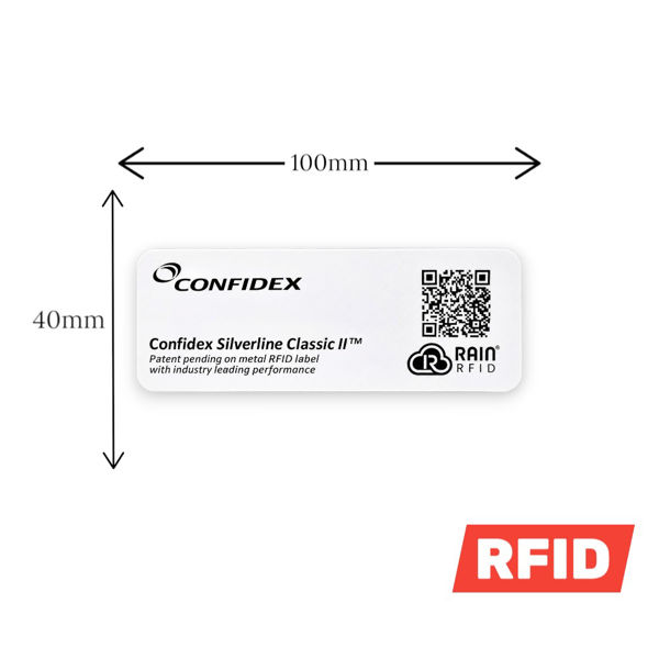 Picture of Zebra RFID Polyester Foam Tag Silverline Classic II 100x40mm